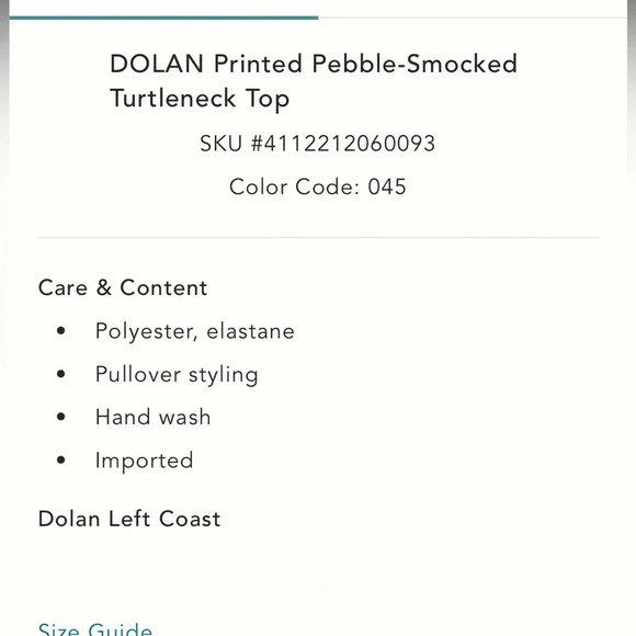 NWT new Anthropologie Dolan printed pebble smocked floral turtleneck large peach - Picture 4 of 16